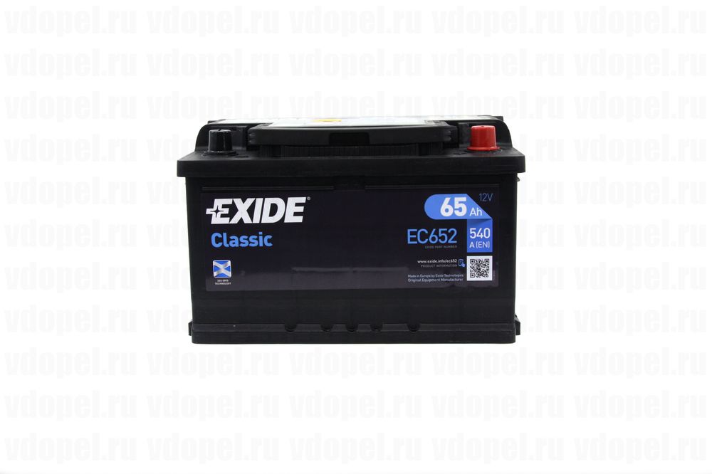 EXIDE EC652  - Аккумулятор 12V65Ah, 540 CCА EN  278x175x175 1201212 