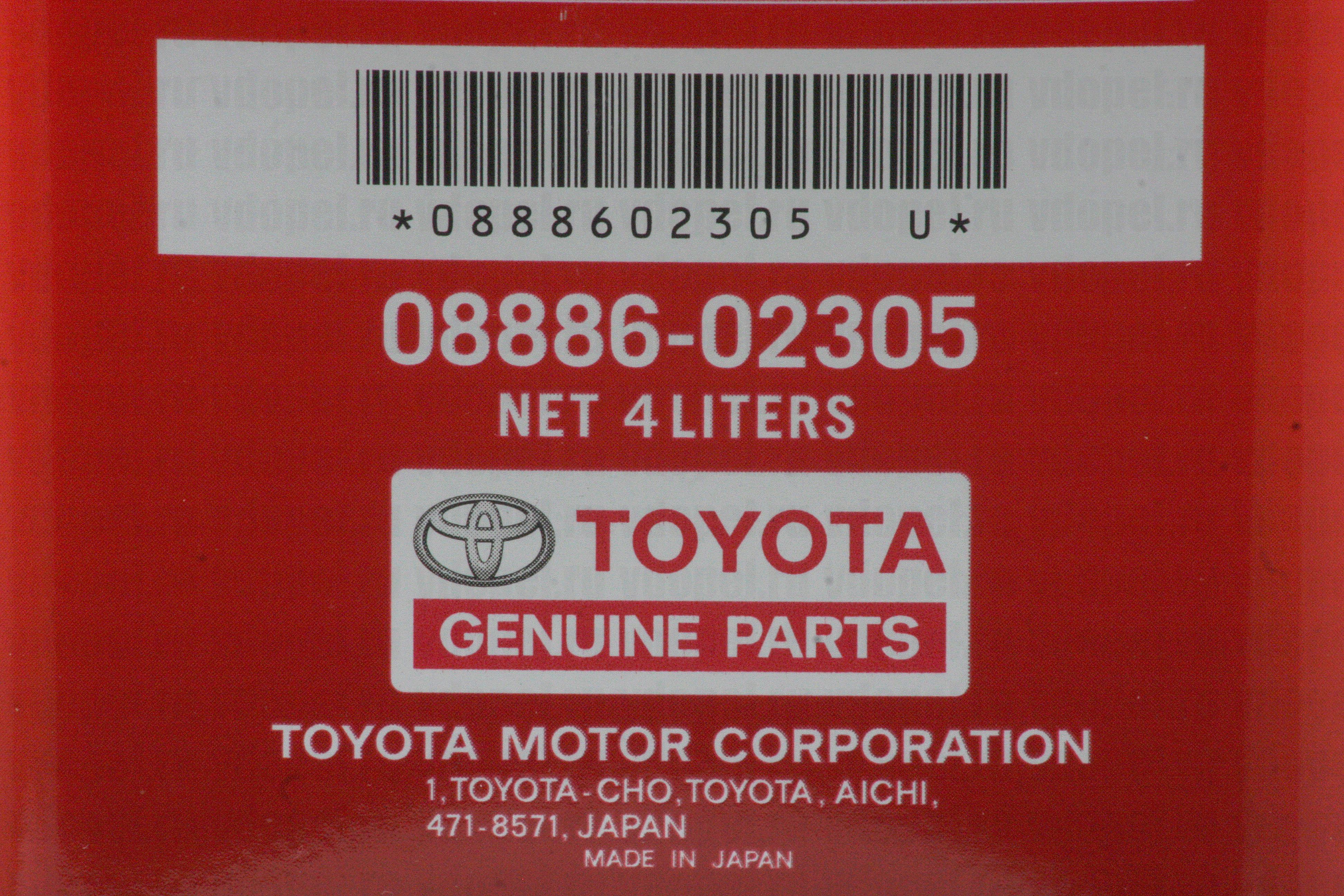 Цена масла акпп тойота. Toyota ATF WS 4л артикул 0888602305. Toyota 0888602305. Масло АКПП Тойота WS 4л. Toyota WS 4л..